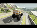 Epic High Speed Monster Truck Jump And Crashes #01 | BeamNG ABA #beamngdrive