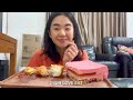 MUKBANG INARI SUSHI SALMON, CAKE #michloveeatasmr