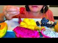 ASMR EATING FRUITS | MANGO, PAPAYA, DRAGON FRUITS, LONGAN, GRAPPES | No TALKING MUKBANG | MEB ASMR