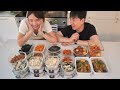 Making Korean postpartum meals!Brother made 10 Korean dishes in 2 hours!!*SHOCKING*