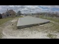 Garage slab time lapse video