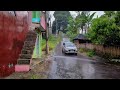 Heavy rain in a beautiful mountain village | Sleep instantly with the sound of heavy rain