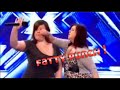 Fat girl punched in the face by best friend on podium