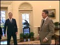 President Reagan Greets President-Elect George Bush at White House on November 9, 1988