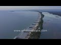 Pithrody Udyavar Beach in aerial view | Beach between sea and river in Udupi, Karnataka