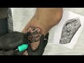 Scrooge McDuck Tattoo - Real Time and Time Lapse. Disney Cartoon Character. Anime black and grey