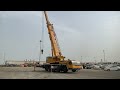 LIEBHERR LTM 1220/1 220 ton crane functionality test all the boom full extended, construction.