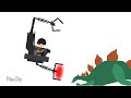 Dinosaurus VS astro toilet (credit is stick nodes and FlipaClip )