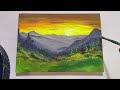 Little sunset painting