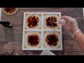 #1506 Stunning resin 3D Bloom Coasters In Brown And Orange