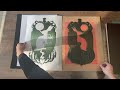 “Luck” Two-layer linocut process by Milena Olga.