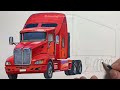 Hand-painted - How to draw Kenworth truck, do you like it?
