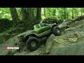 SCX10 III Early Bronco Chassis W/ Pro-line 2017 Ford Raptor Body On Tough Trail Run.