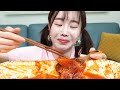 ENG SUB) EXTREME Spicy 🔥  Enoki Mushrooms With Fire Buldak Sauce Recipe Mukbang ASMR Ssoyoung