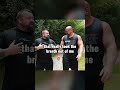 Eddie Hall and Brian Shaw Chest Bumps