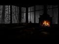 Sound Of Rain And Warm Fireplace At Night 24 Hours To Sleep, Read And Relax
