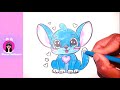 How To Draw a Stitch Easy and Cute 🩷