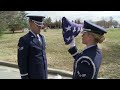 Honor Guard Team Demonstrate Proper Flag Folding Techniques