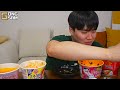 ASMR MUKBANG convenience store store, FIRE Noodle, HOT DOG, GIMBAP, Tteokbokki EATING SOUND !