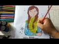 coloring Disney princess/Anna and Elsa/Disney princess coloring book/coloring princess/