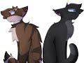 Warrior Cats - Leafpool and Crowfeather (speedpaint)