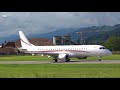 Embraer Lineage 1000 A6-HHS Landing at Bern