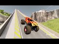 Monster Jam INSANE Racing, Freestyle and High Speed Jumps #02 | BeamNG Drive | Grave Digger