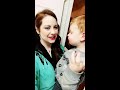 Aunt Sammy and Jaxson sharing funny kisses on Valentine's Day 2017