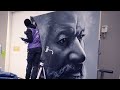 Paint with me! Raw, Frederick Douglass Portrait | Spray Paint Mural