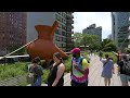 NYC High Line & Hudson River Walk - 4K with Captions