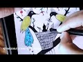 Drawing scenes of mother birds bringing food and feeding children#artdrawing#youtubevideo#trending