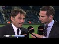 Antonio Conte's reaction to winning the Premier League with Chelsea