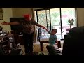 Luke dancing with Nanna to Silver Bells, Christmas Day 2016