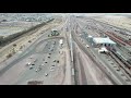 4K: DRONE VIEW OF BNSF HUMP YARD IN BARSTOW CA