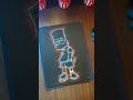 Drawing Bart Simpson - Glitch effect #shorts #drawing #simpsons