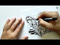 45 # 100 days of tangling | zentangle 100 day challenge | zentangle doodle art | zentangle art