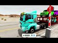 TRANSPORTING PIXAR CARS & FRUITS WITH COLORED & JOHN DEERE vs CLAAS vs TRACTORS - BeamNG.drive