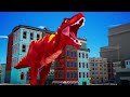 Zombie Godzilla vs Super Red T-Rex | Jurassic Land Rescue | Dinosaur Revolt Battles 2024