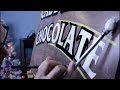 Lettering a traditional style Cadbury's chocolate sign - The art of SIGN PAINTING (Signwriting)