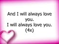 Whitney Houston - I will always love you - lyrics