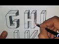 3D EASY DRAWING PART 3|| ENGLISH LETTERS 3D || TUTORIAL 3D ENGLISH LETTERS #drawing #drawingvideo