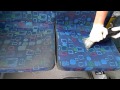 Čištění sedaček v autobusu/ Bus seats cleaning