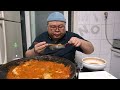 A big man eat Whole Pork Kimchi Jjigae Mukbang Eatingshow