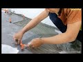 Great technique for quick kitchen floor tile installation using 30×60 tiles