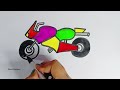 How to draw Motorcycle step by step | motorcycle drawing for kids | easy drawing for kids
