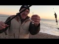 Winter Beach Fishing with Open Fire Cookup