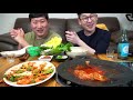 ASMR ㅣPORK BELLY🥩 & SPICY KIMCHI NOODELS MUKBANG with GOOD FRIENDㅣEATING SHOW