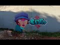 GRAFFITI - FIZ UMA PERSONAGEM E LETRAS COM SPRAY #artederua #graff #tutorialgraffiti