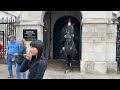Big Royal Guard Horse Freaks Out by Toddler Twice!