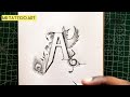 How to make || new amazing A letter tattoo drawing || simple tattoo drawing \\ #viral #tattoodesign
